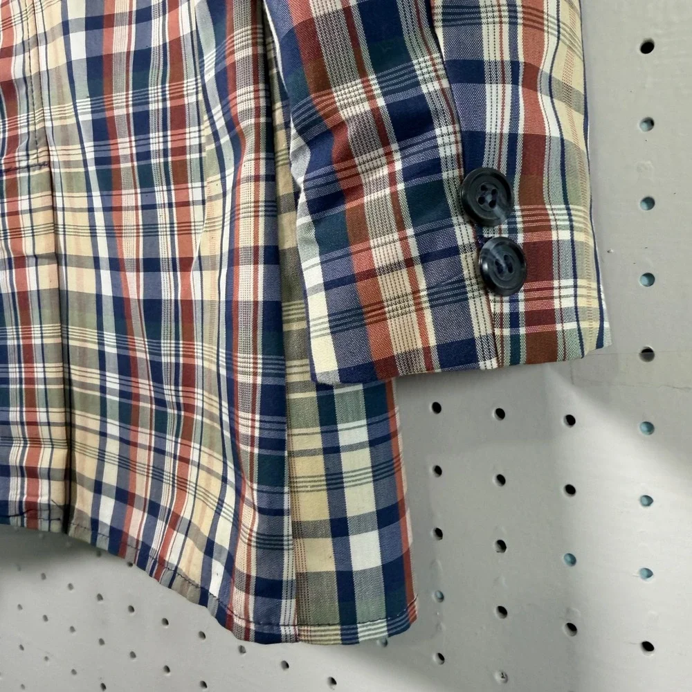 Vintage Quarterback Coached by Esskay Kids Plaid Blazer Multi-Color Sport Coat